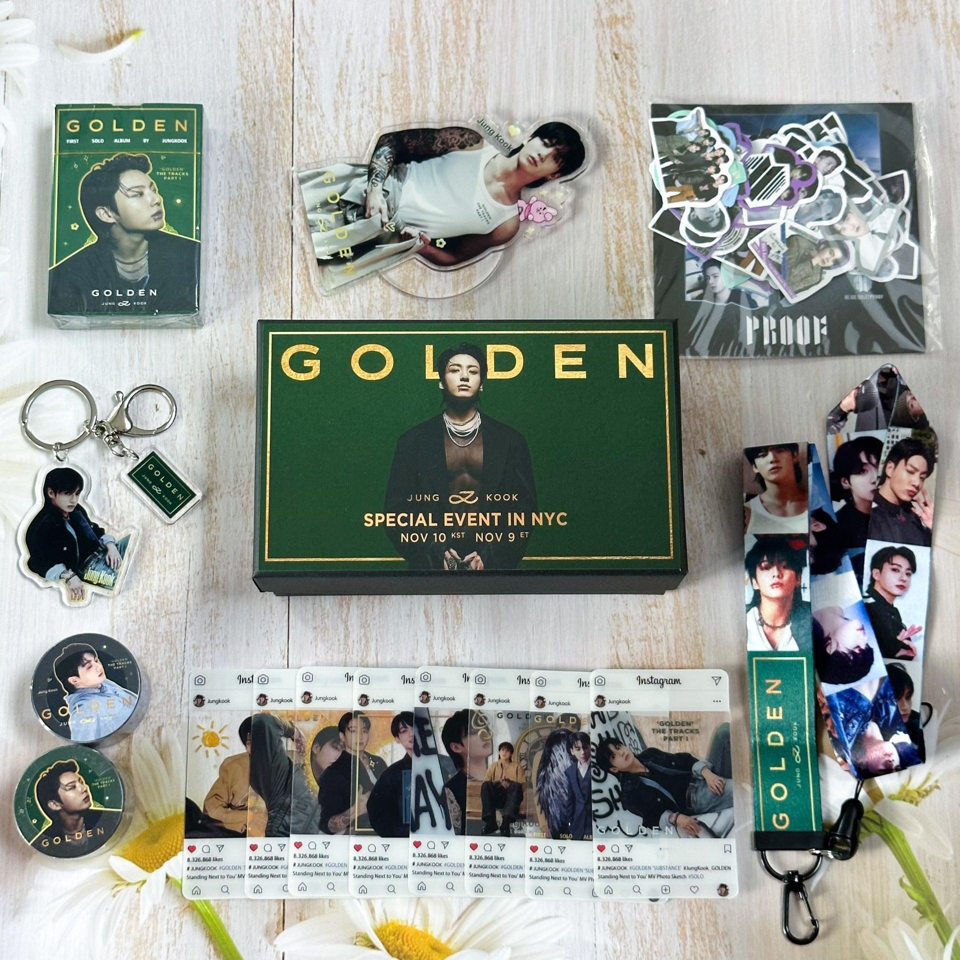 BTS JUNGKOOK GOLDEN KIT WITH 159 PIECES (GIFT BOX WITH/ VARIOUS