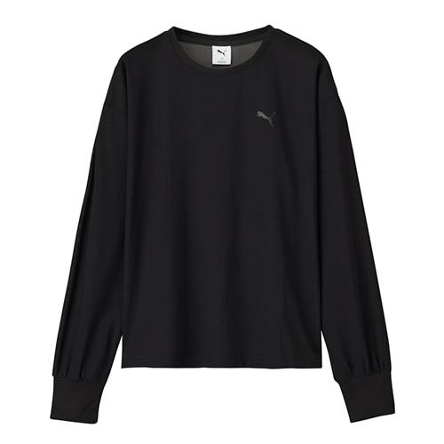 PUMA プーマ メッシュロングスリーブTシャツ(ブラック): 通常| プラザ