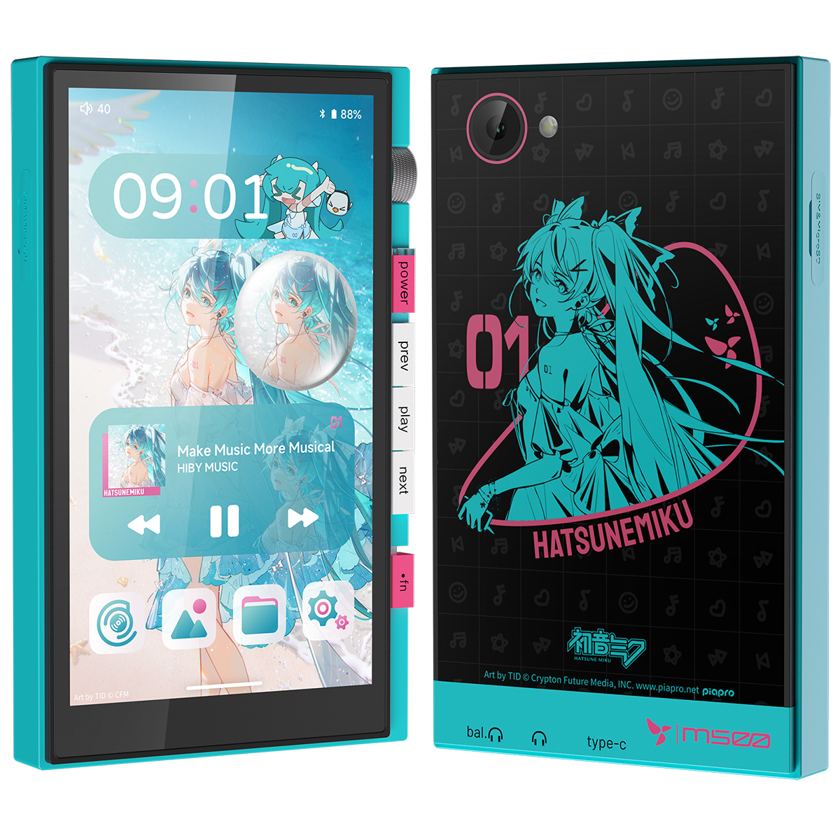 HiBy Digital、「初音ミク」コラボDAP「M500 Hatsune Miku Edition」に