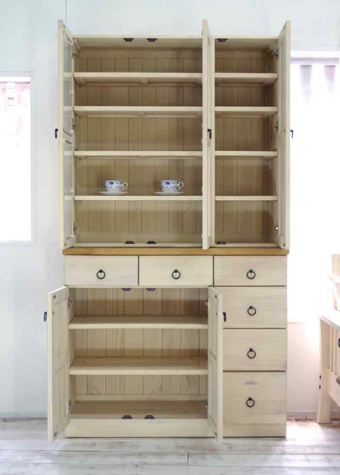 フレンチカントリー食器棚｜フレンチキッチン収納｜パインファクトリー