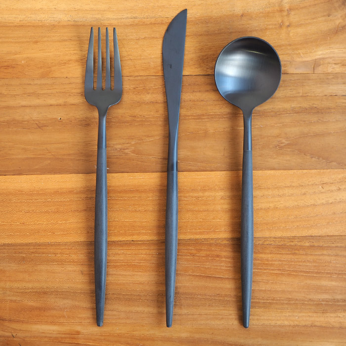 正規品】□クチポール ゴア・ブラック ブラック ディナーセット 3PCS
