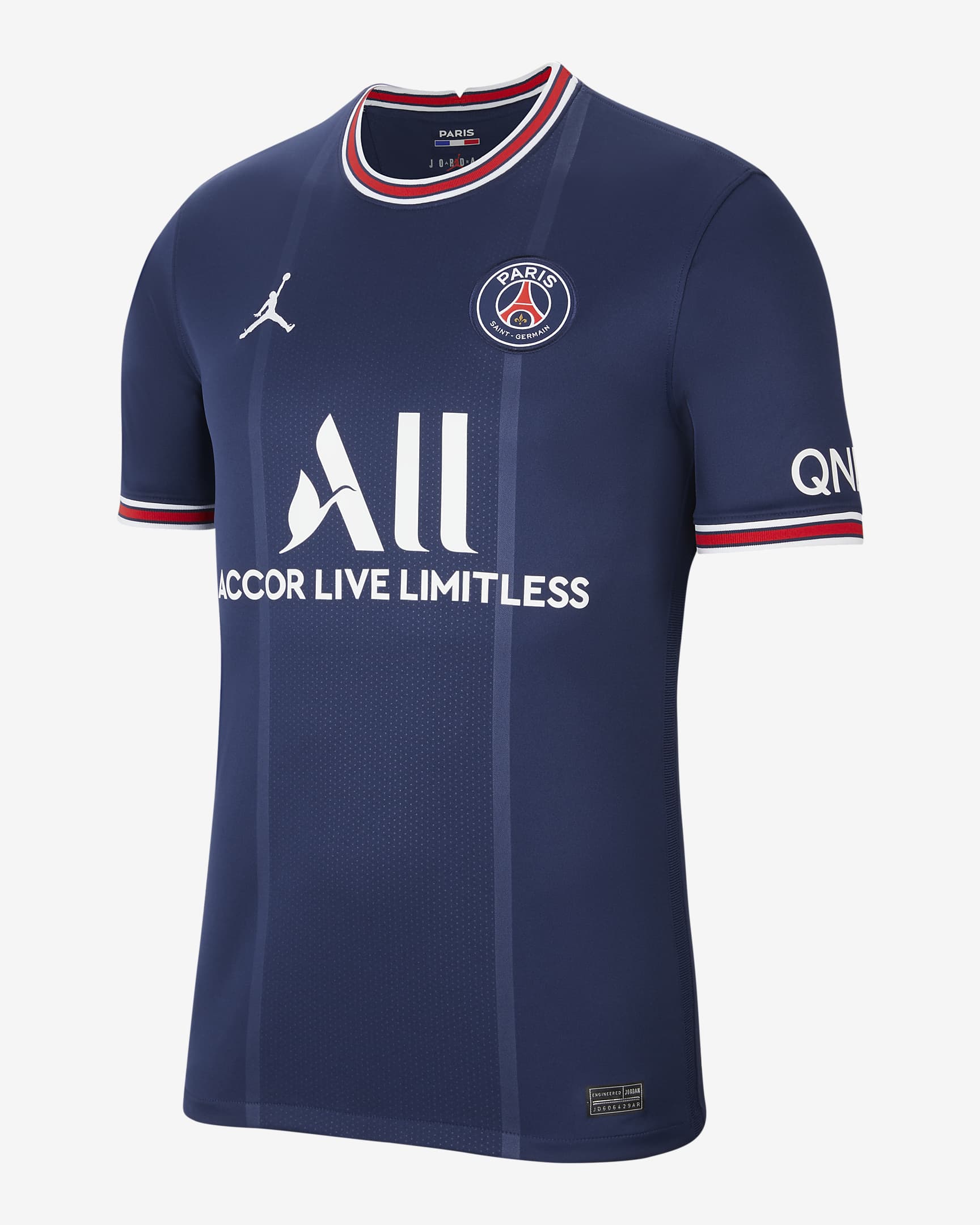 Men's Jordan Paris Saint-Germain 2021-2022 Blue Soccer Jersey