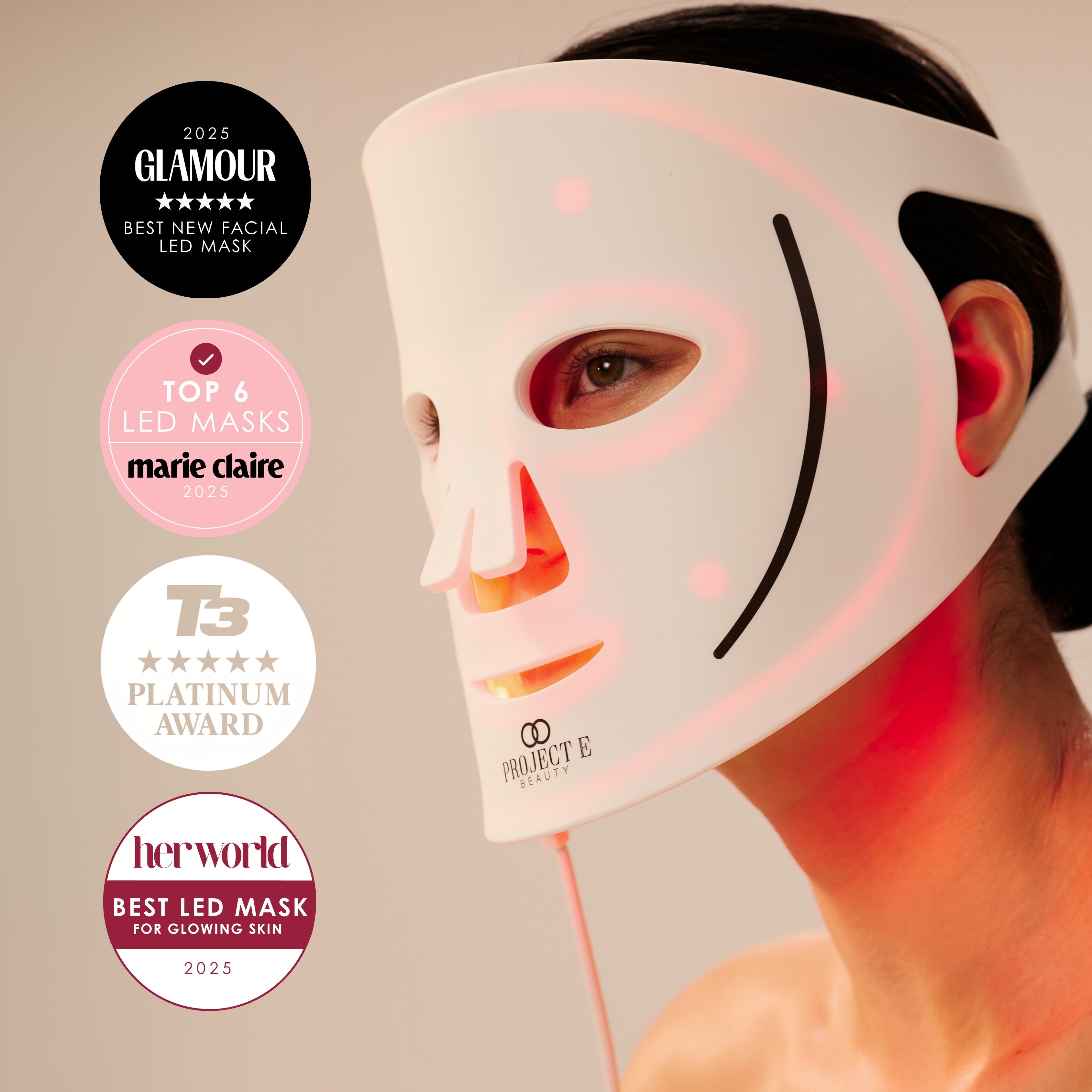 LumaLux Face | Pro LED Red Light Therapy Mask | Project E Beauty