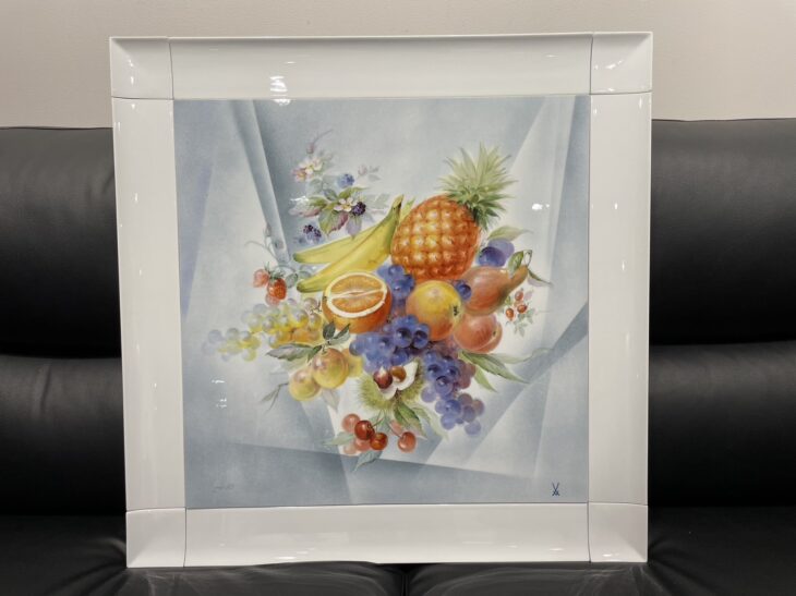 マイセン 『陶板画 フルーツ』 ｜骨董品買取 緑和堂