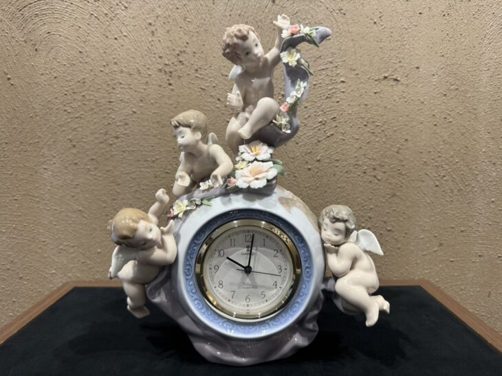 リヤドロ『天使の時計』 ｜骨董品買取 緑和堂