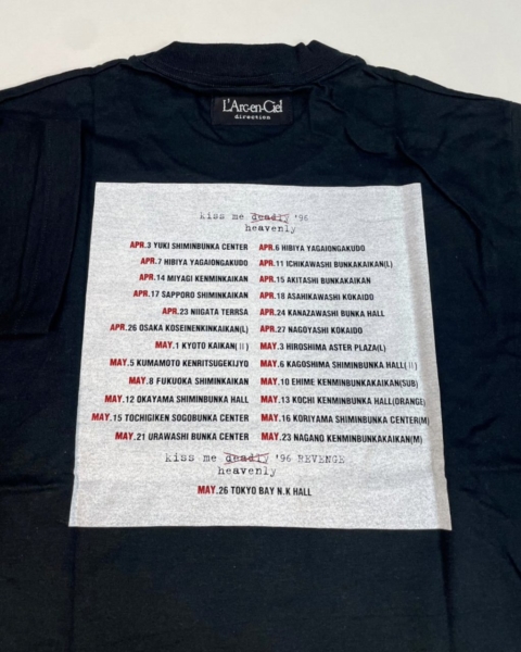 ラルクアンシエル ツアーTシャツ L'Arc‐en‐Ciel kiss me heavenly'96