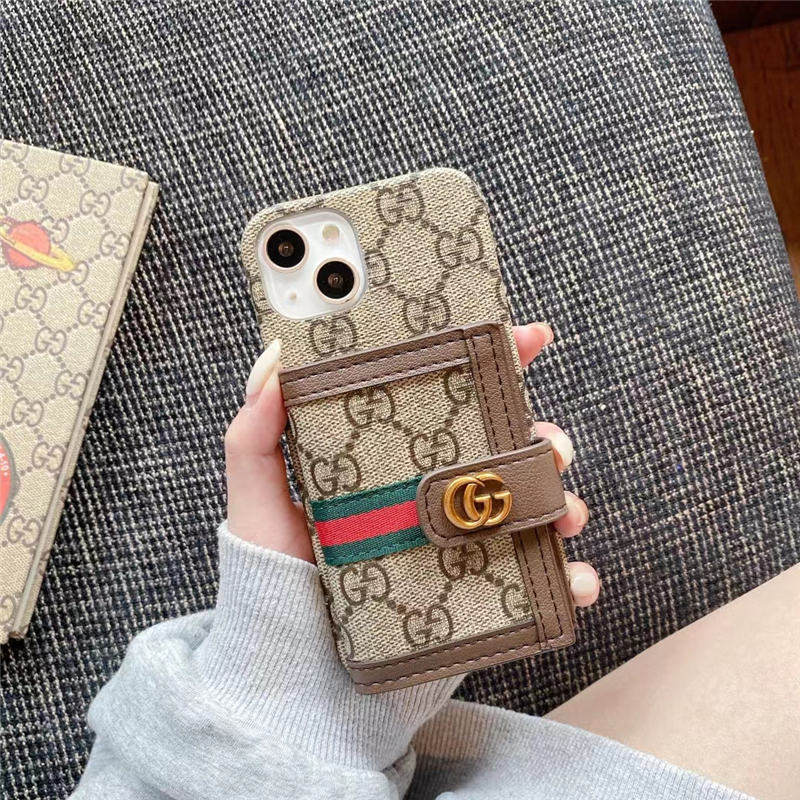 gucci風 iphone15/15pro max/14/13ケース 財布代わり グッチ 携帯