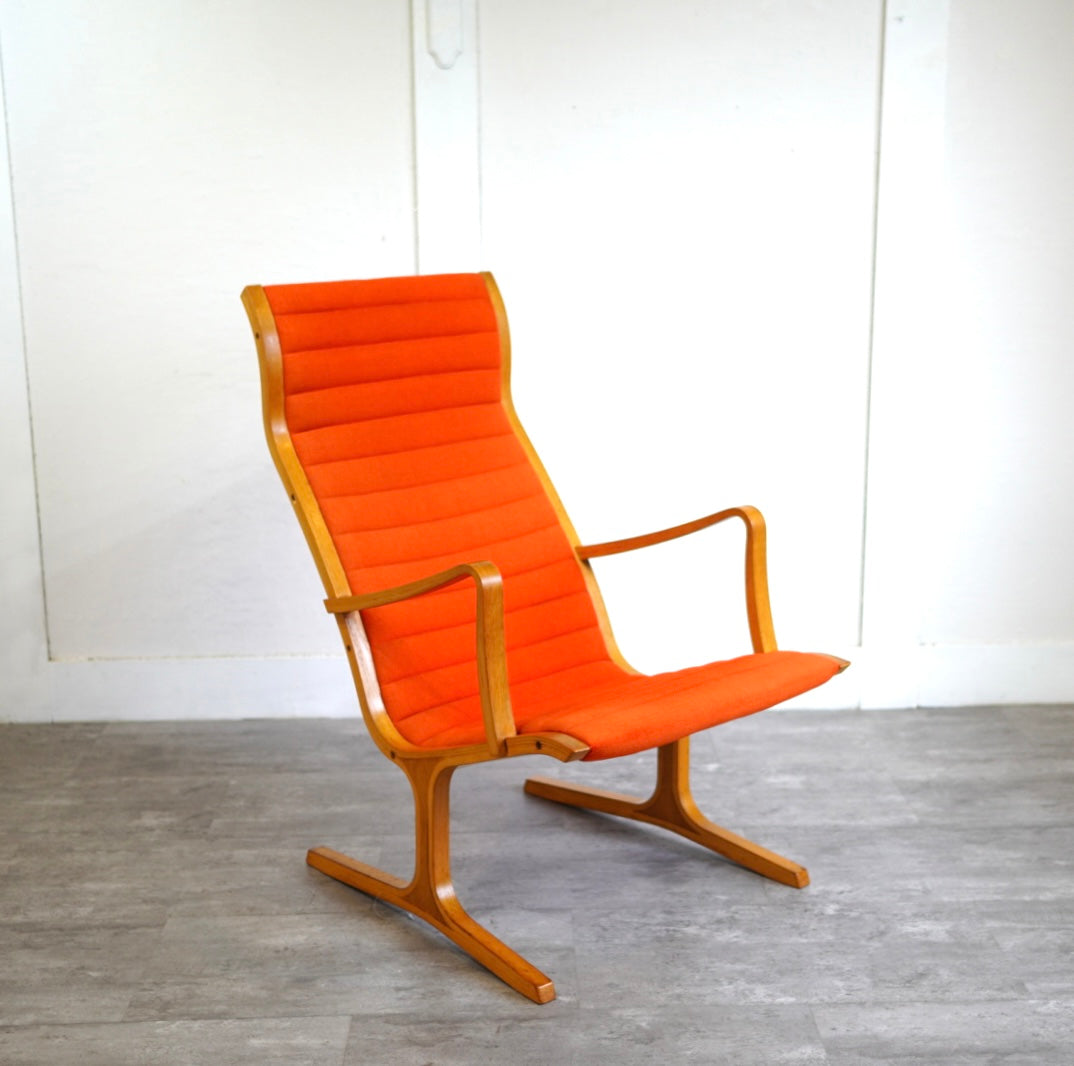 80's ヴィンテージ 池田木工 北欧スタイル ハイバックチェア L 1 80's