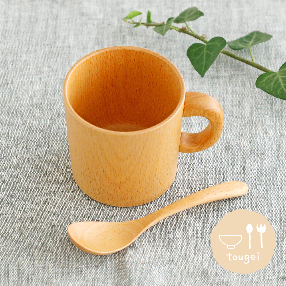楽天市場】【営業日当日発送】木製カップ＆スプーンセットプレゼント