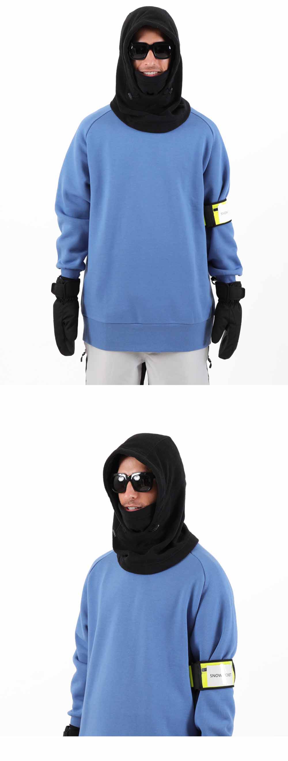 Fleece Hood Warmer/絞り付きストレッチフリースフードウォーマー snj