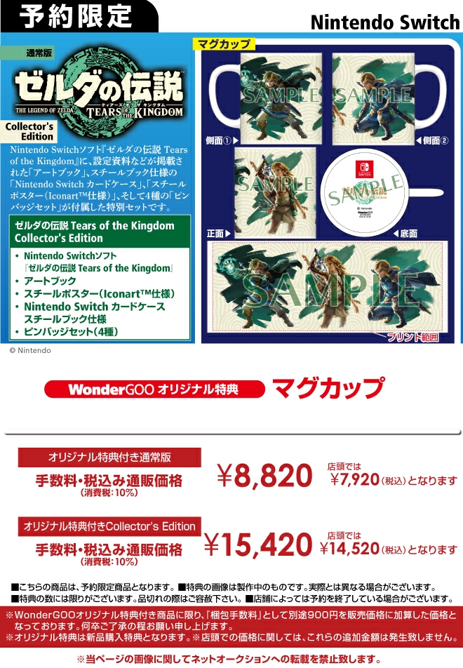 Nintendo Switch ゼルダの伝説 Tears of the Kingdom（ティアーズ オブ