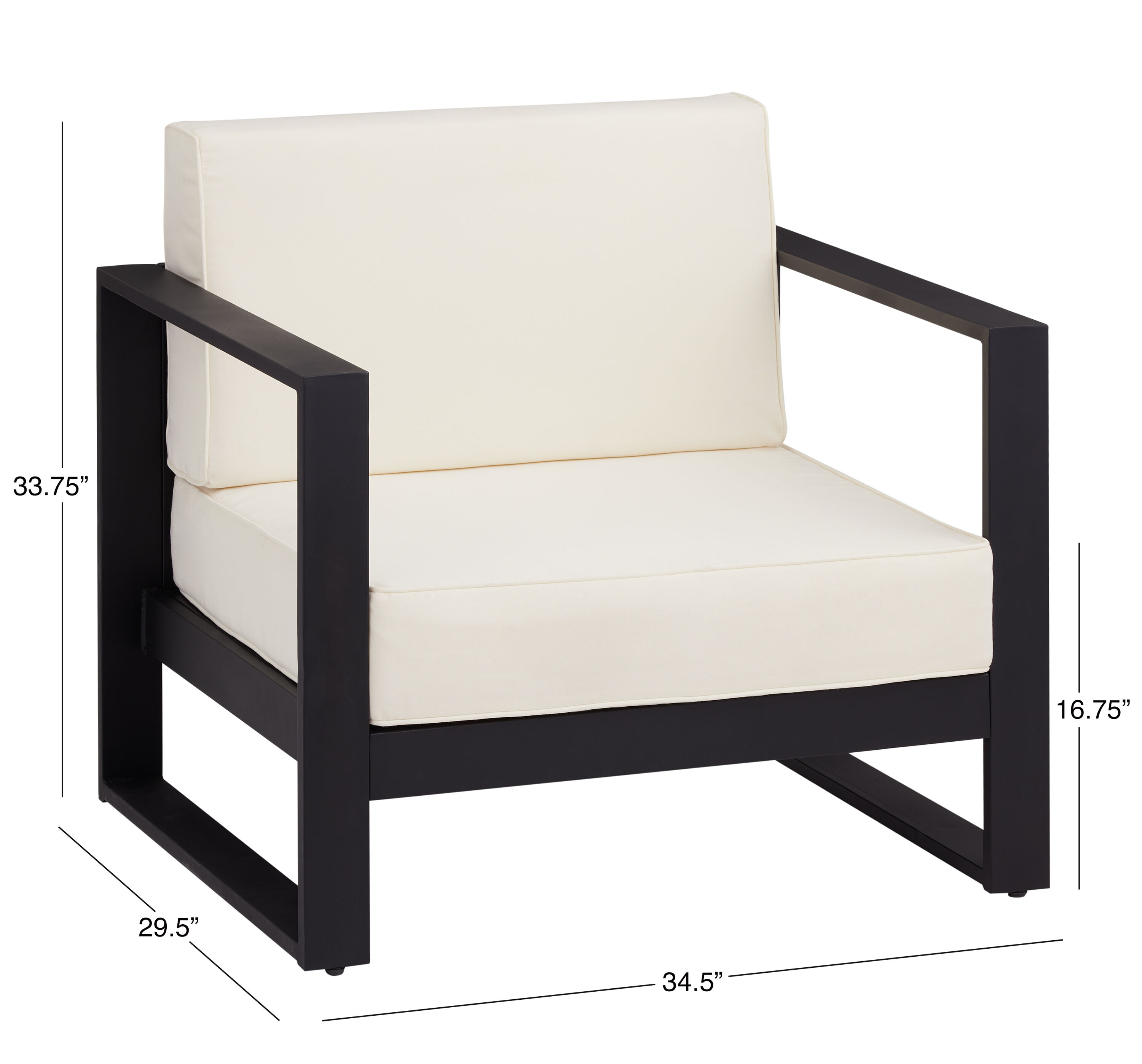 Segovia Black Metal Outdoor Chair - World Market