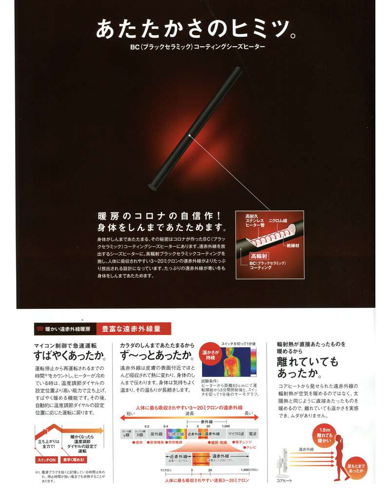 コロナ 遠赤外線ヒーター コアヒートスリムCH-93R(S)シルバー ウエダ