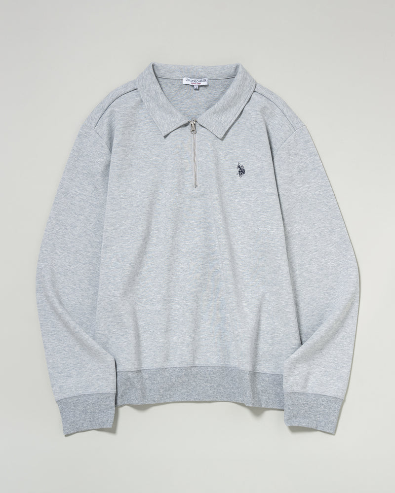 Half-Zip Polo Sweatshirt ハーフジップポロスウェット ダブル