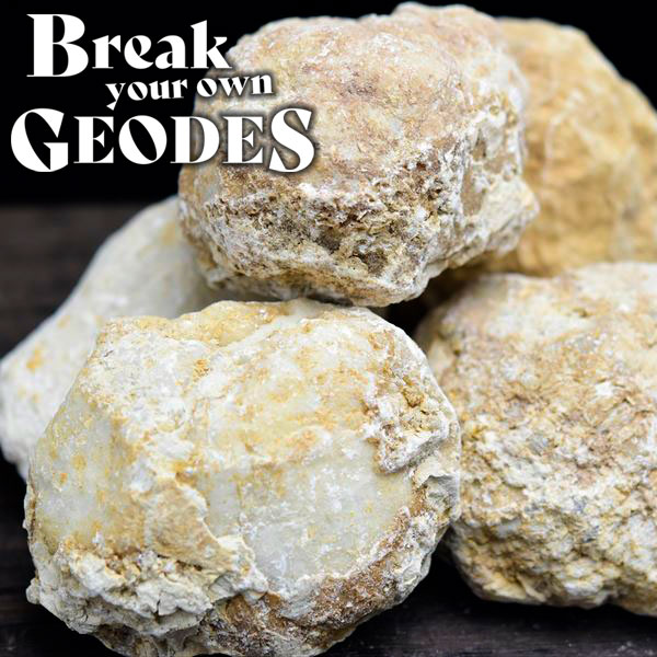 割れていないジオード モロッコ産 Mサイズ｜ジオードクラッキング