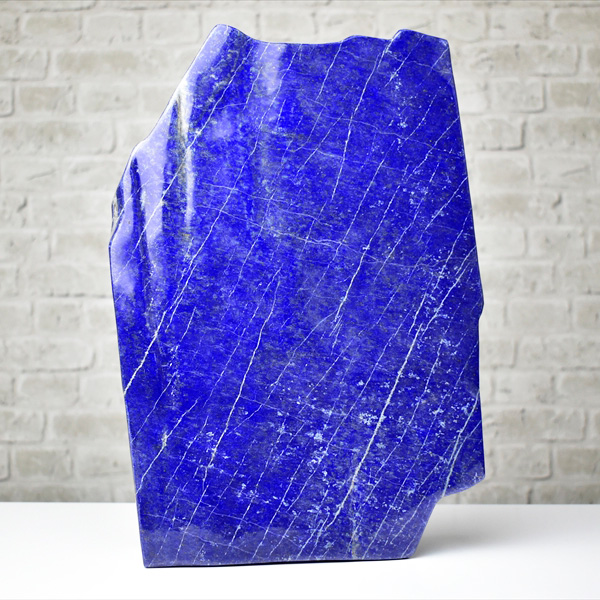 特大】アフガニスタン産ラピスラズリ ブロックポリッシュ原石｜アップ