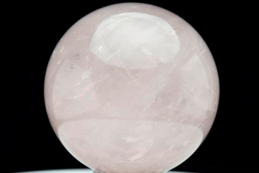 ローズクォーツ 丸玉 置物｜マダガスカル産｜レインボー｜紅石英｜紅水晶