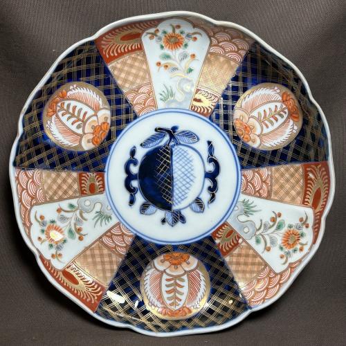 赤絵金彩染付大皿 /399│埼玉県熊谷市のの骨董品専門店「雑貨とちや