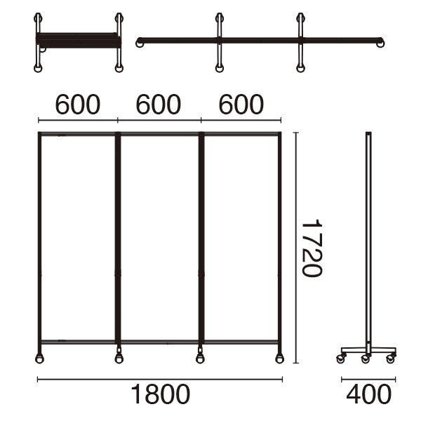 三ッ折可動式パーティション（クロス） グレー ｜ 商品紹介 ｜ 株式