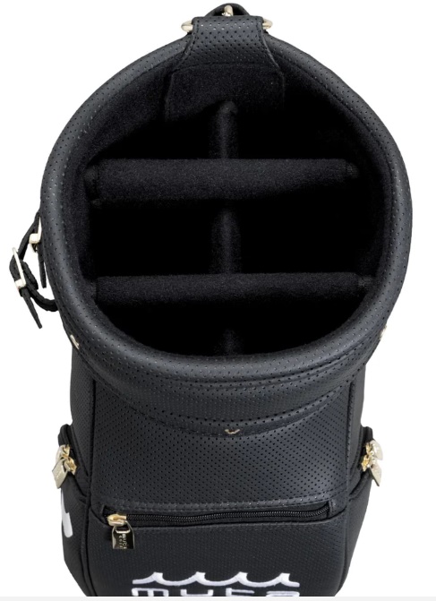 ビンテージ】良好 ゴルフバッグ MARUMAN レザー キャディバッグ 黒