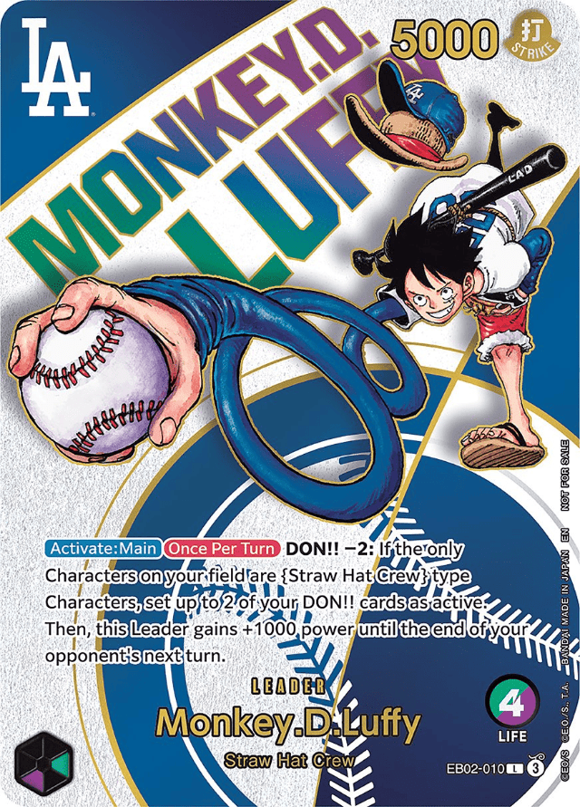 モンキー・D・ルフィ ドジャース 【英語版】【ONE PIECE Night】【未