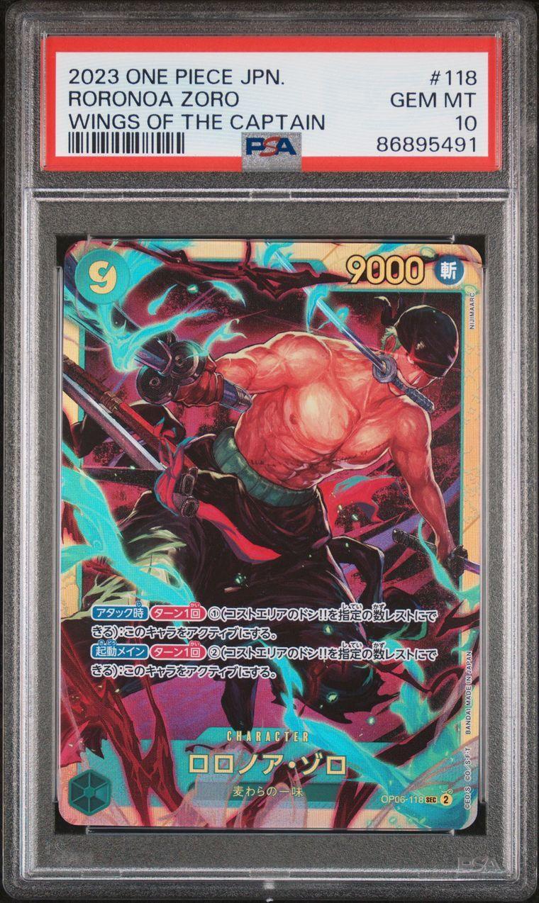 SHOP PSA10 2023 ONE PIECE RORONOA ZORO OP06-118 SEC JAPANESE