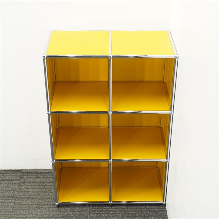 USMハラー ユニット 2列3段 オープン W723 D373 H1090イエロー- 中古