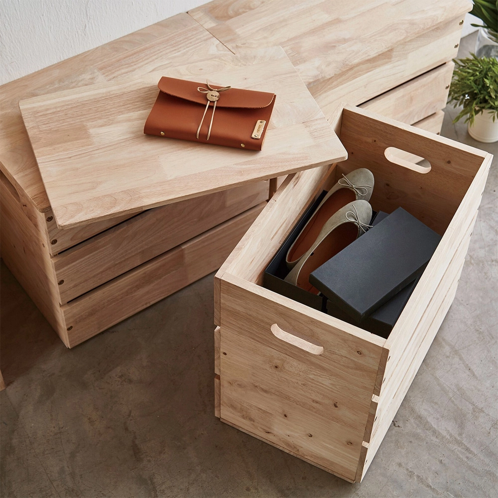 fav / 天然木を楽しむスツール収納ボックス