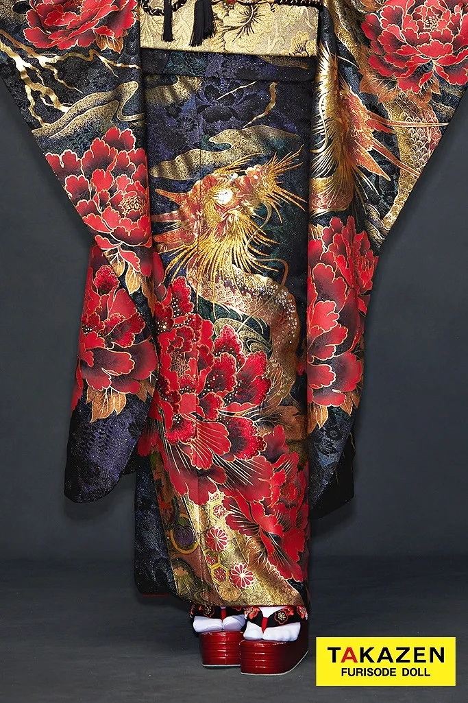 ジャパンモード 赤黒/ゴールド 本家龍柄 一番目立つ 人気 極妻風 派手