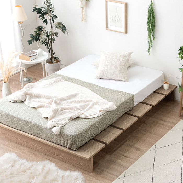 ダブル］ステージベッド マットレスセット ポケットコイル シンプル