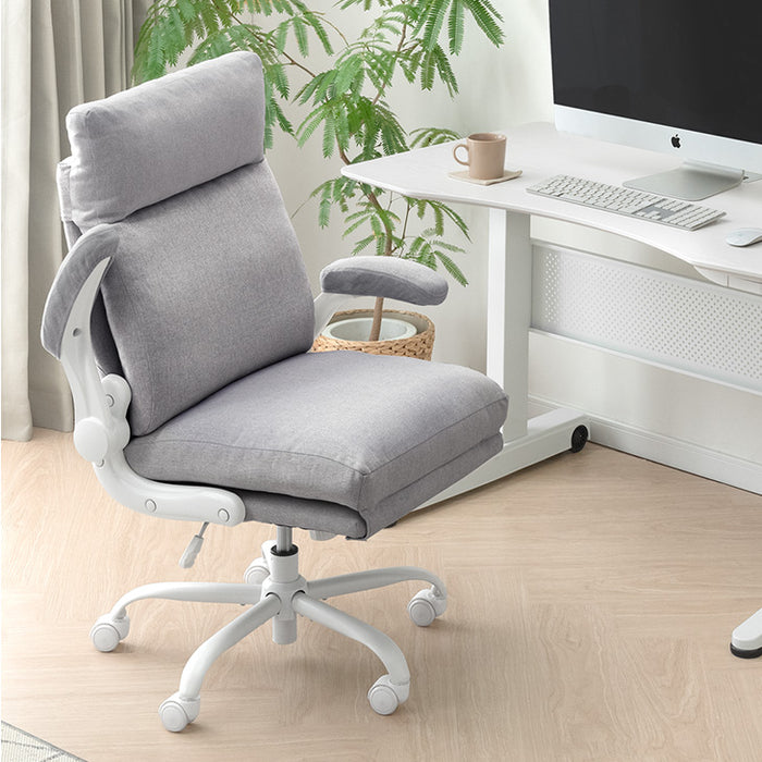 洗えるカバーリング デスクチェア 跳ね上げ式 アームレスト 在宅ワーク