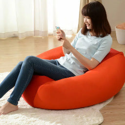 Mサイズ ビーズクッション マイクロビーズ洗える カバー〔44030078