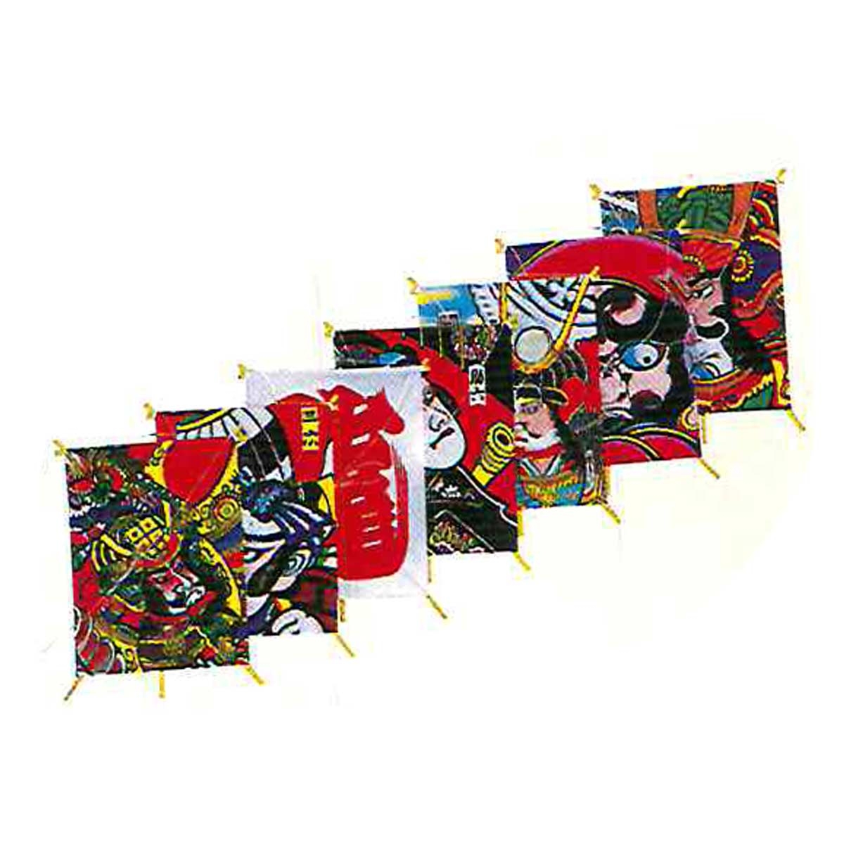 ミニ和凧7連凧 お正月遊び、ディスプレイにも！｜有限会社太郎と花子