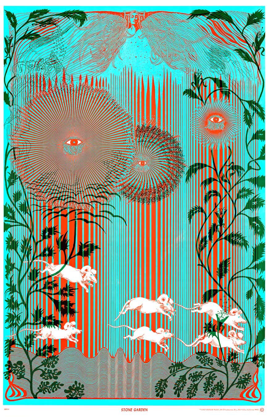 Stone Garden - psychedelic pop art 1960s poster | Wilfred Satty