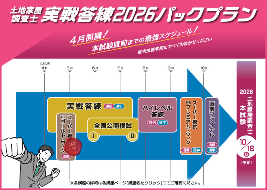 土地家屋調査士2026 スーパー模試THEゴールドウィン｜通信講座｜東京法