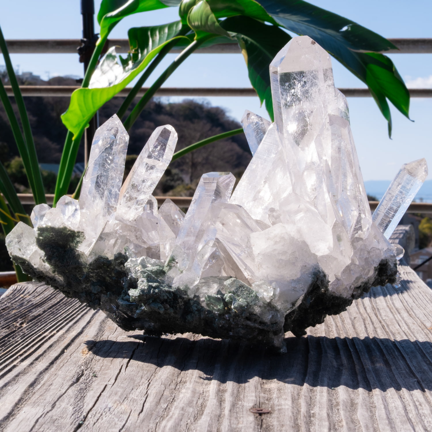 一点物】 ヒマラヤ水晶原石 【2778g】透明・クラック・クラスター の