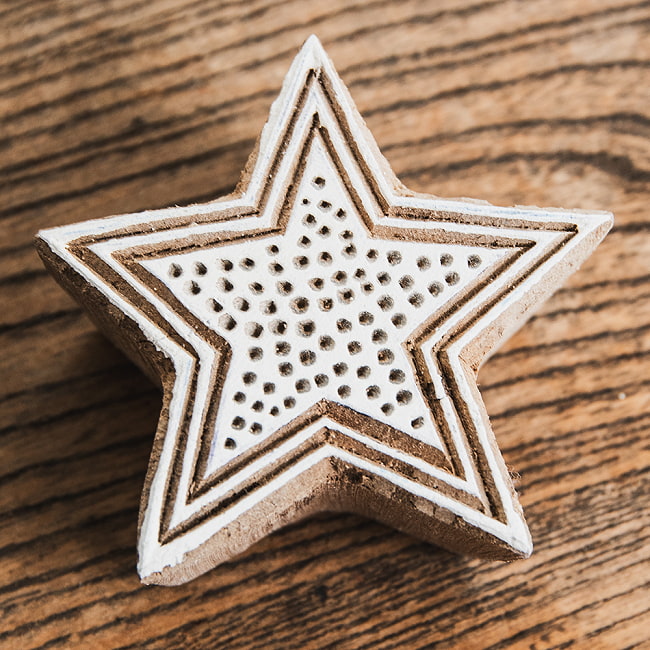 ウッドブロックスタンプ【星型】 -約6cmx6cm の通販 - TIRAKITA.COM