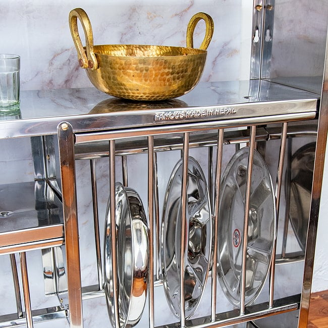 インディアンキッチンラック 食器棚 【大】 高さ：79.5cm程度 横幅