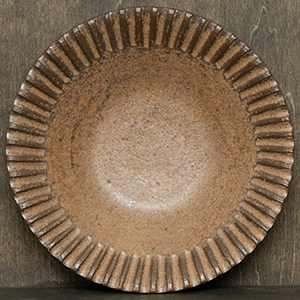 ブロンズしのぎスープ皿 - 作家もの器 小澤基晴さんの作品 - 通販