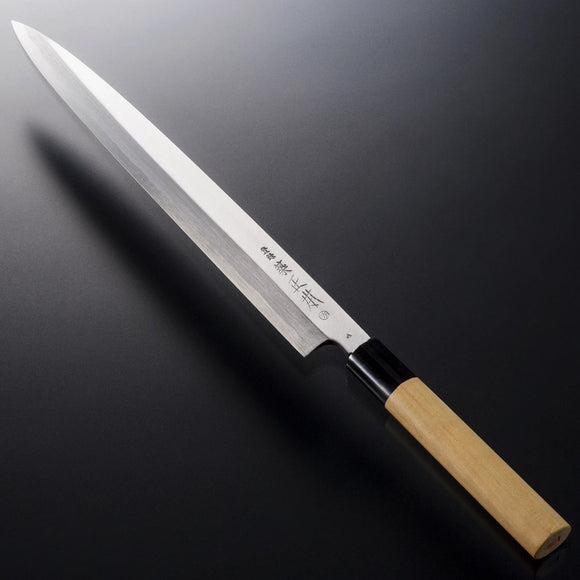 左利き用青鋼鎌形薄刃庖刀 – 包丁の築地正本