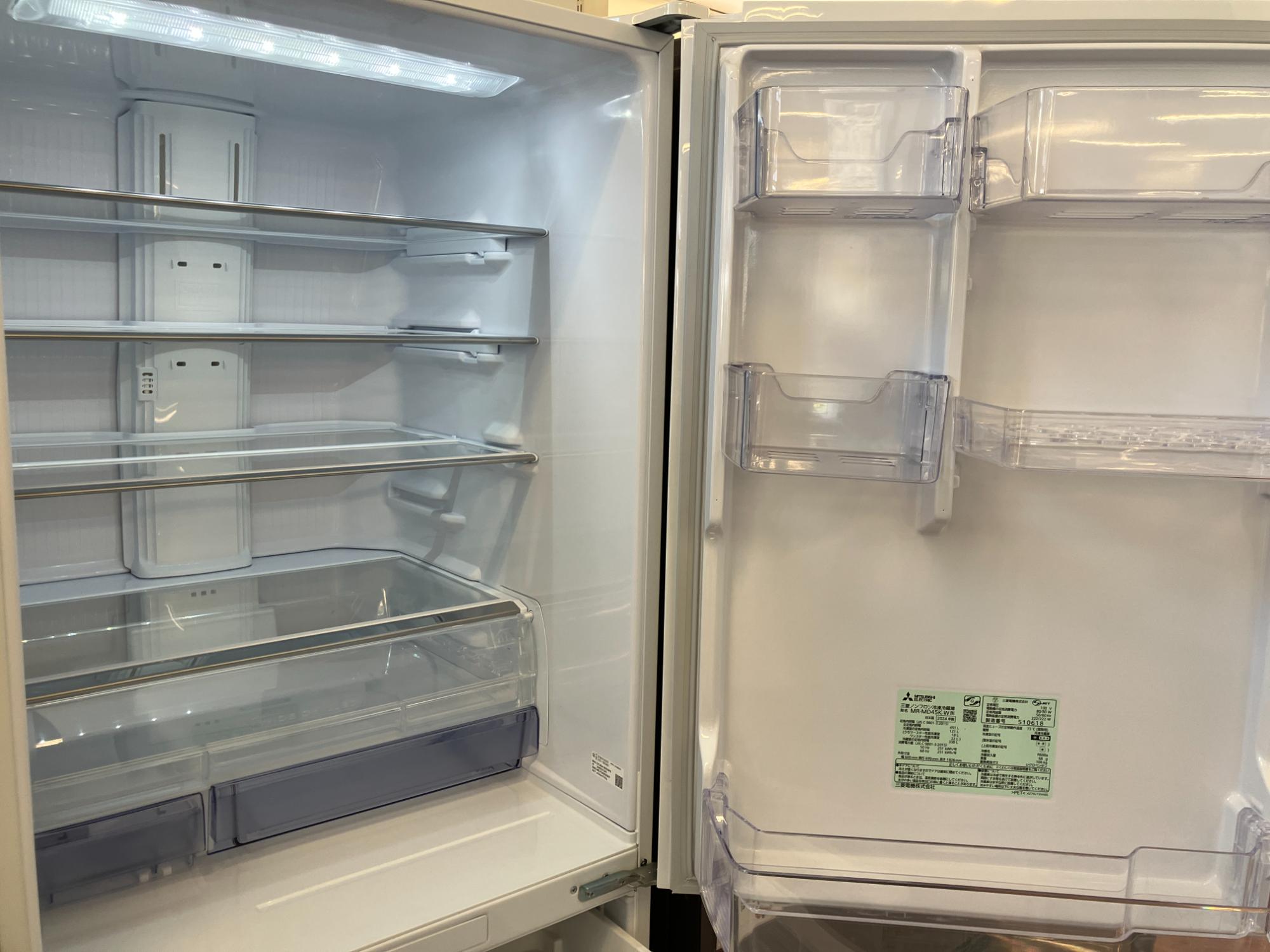 MITSUBISHI(ミツビシ）の5ドア冷蔵庫MR-MD45K-Wのご紹介です！！｜2026