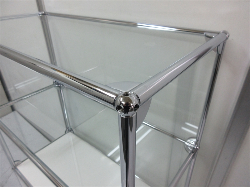 USMハラーシステム 1列3段 オープンガラスシェルフ エクステンション