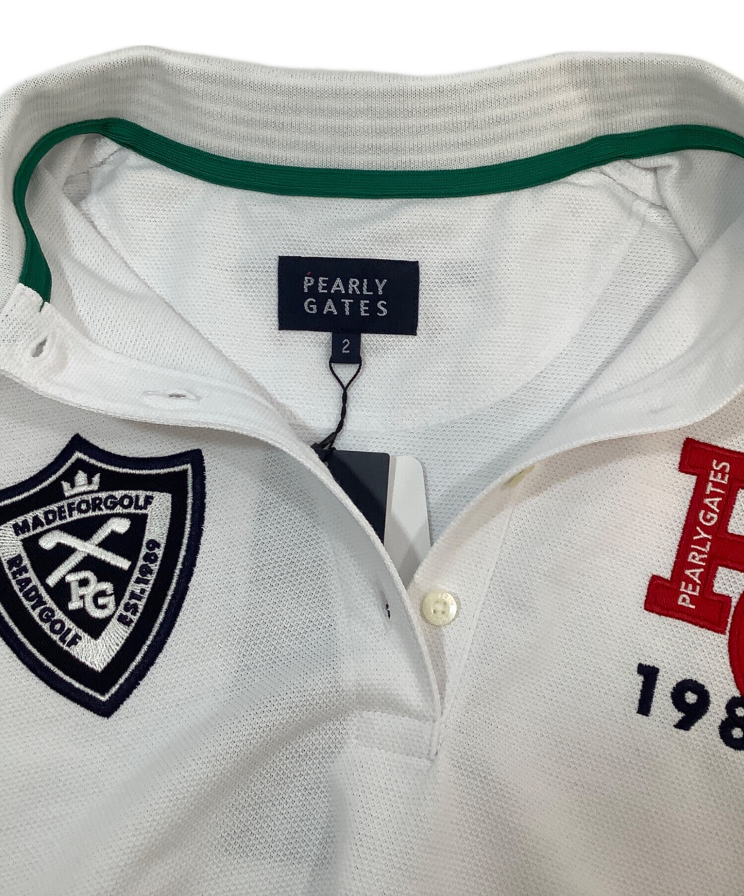 中古・古着通販】PEARLY GATES (パーリーゲイツ) ポロシャツ ホワイト