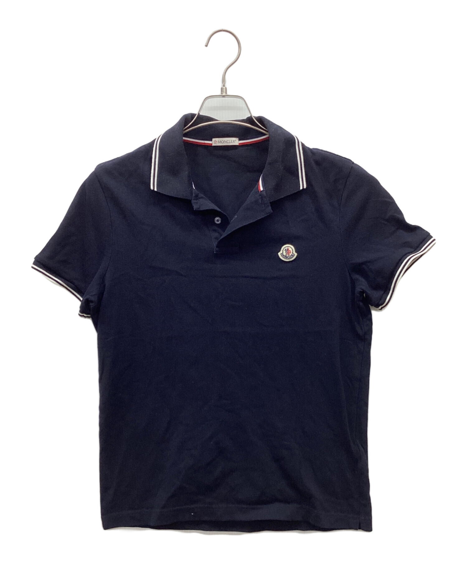 中古・古着通販】MONCLER (モンクレール) ポロシャツ ネイビー サイズ