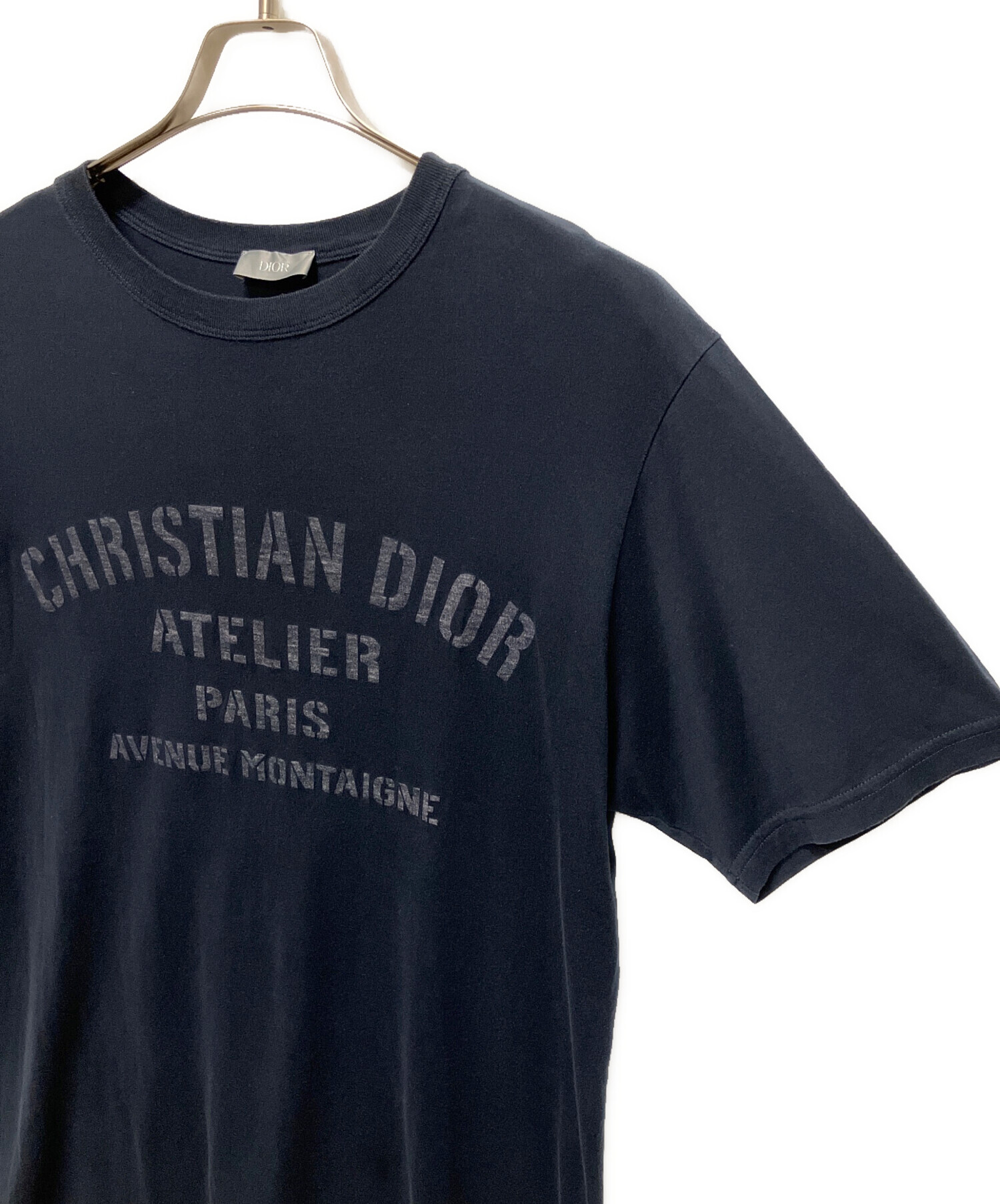 中古・古着通販】Dior (ディオール) ロゴTシャツ ネイビー サイズ:M