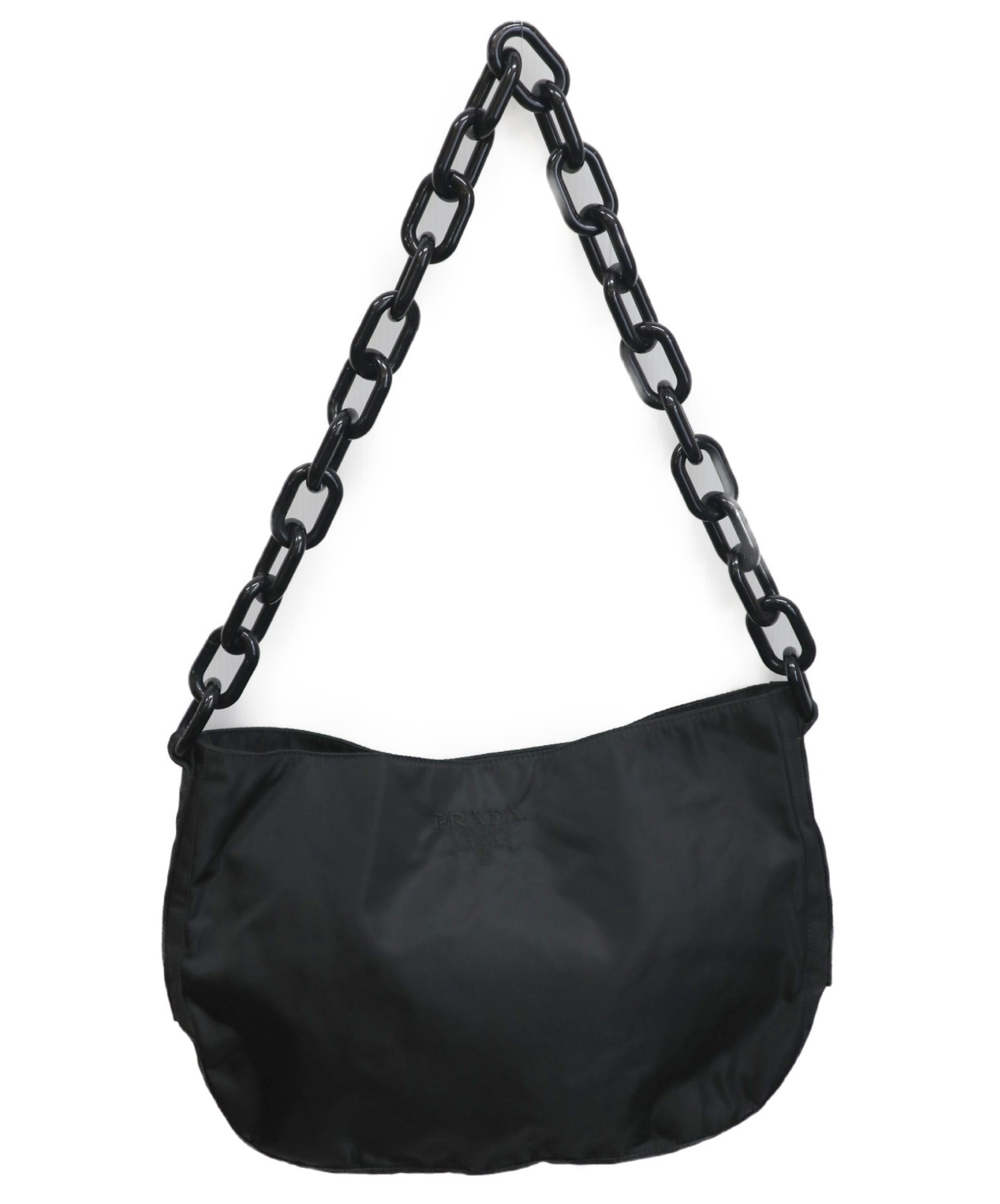 中古・古着通販】PRADA (プラダ) チェーンショルダーバッグ ブラック