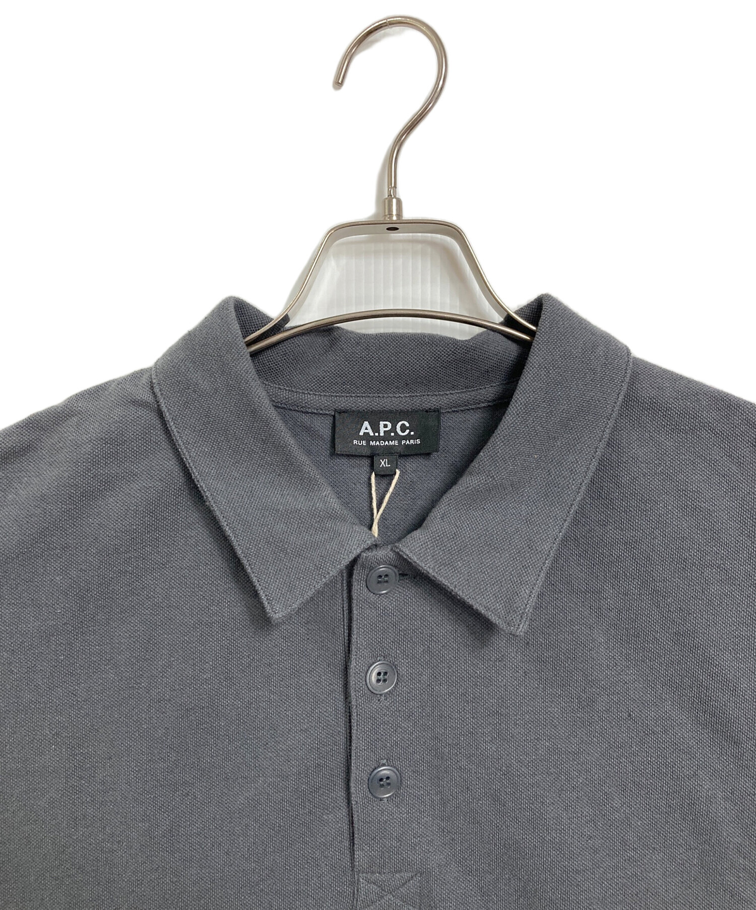 中古・古着通販】A.P.C. (アーペーセー) ポロシャツ 半袖シャツ 無地