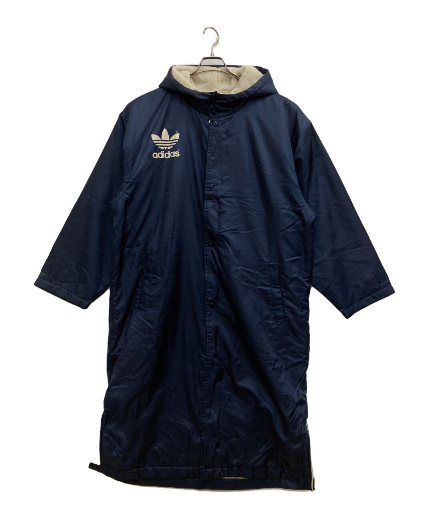 中古・古着通販】adidas (アディダス) ベンチコート ネイビー サイズ:L