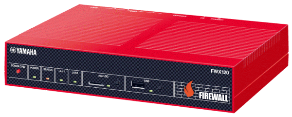 YAMAHA FWX120の3ポート デュアルスタック ファイアウォール実装