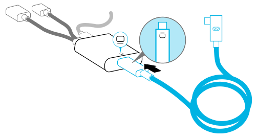 VIVE Focus VisionをVIVE有線ストリーミングキットを使用して